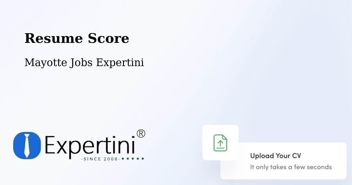 Resume Score & Job Description Match Tool – Mayotte - Mayotte Jobs Expertini